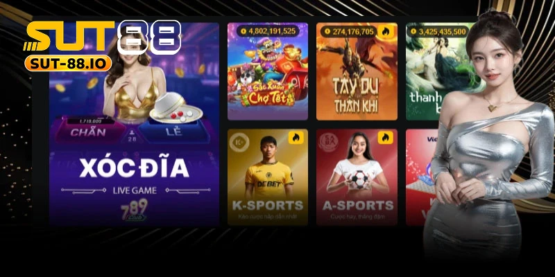 Kho game siêu phẩm cho người chơi SUT88 Kho game siêu phẩm cùng vô số ưu đãi hậu hĩnh cho người chơi SUT88